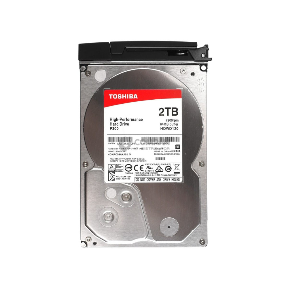 HDWD120 TOSHIBA HARD DRIVE 2TB 7.2K 6G 64MB 3.5 STA LFF -